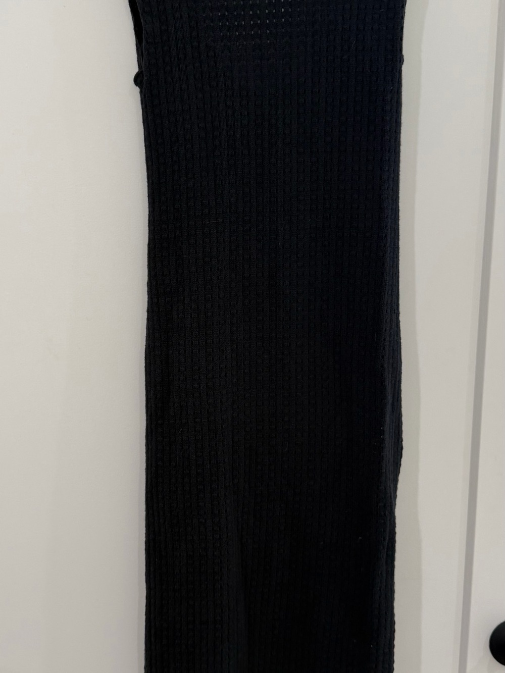 J. Crew Black Ribbed Knit Maxi Dress